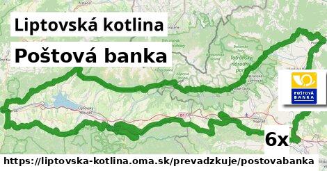 Poštová banka, Liptovská kotlina