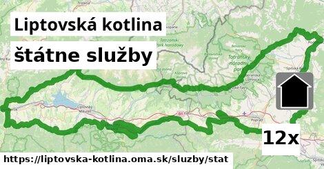 štátne služby, Liptovská kotlina