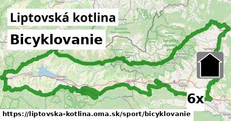 Bicyklovanie, Liptovská kotlina