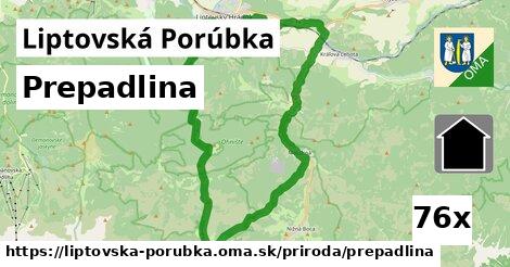 Prepadlina, Liptovská Porúbka