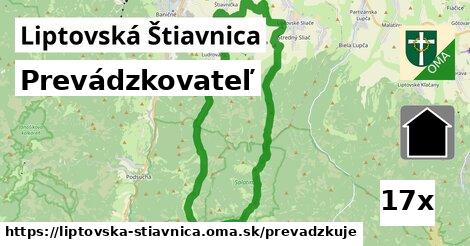 prevádzkovateľ v Liptovská Štiavnica