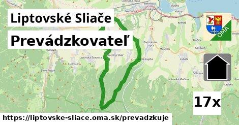 prevádzkovateľ v Liptovské Sliače