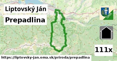 Prepadlina, Liptovský Ján