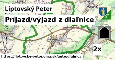 Príjazd/výjazd z diaľnice, Liptovský Peter