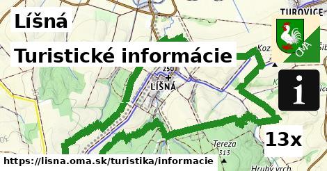 Turistické informácie, Líšná