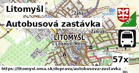 autobusová zastávka v Litomyšl