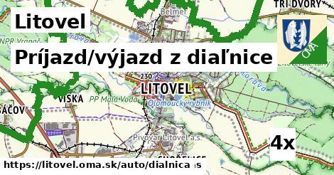 Príjazd/výjazd z diaľnice, Litovel