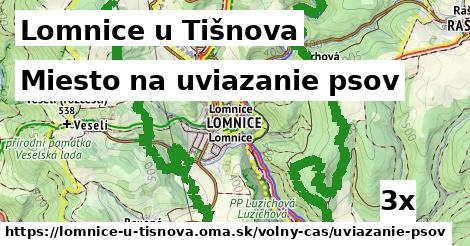 miesto na uviazanie psov v Lomnice u Tišnova