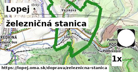 železničná stanica v Lopej