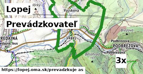 prevádzkovateľ v Lopej