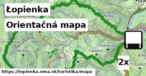 orientačná mapa v Łopienka