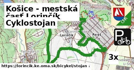 Cyklostojan, Košice - mestská časť Lorinčík