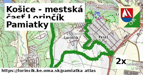 pamiatky v Košice - mestská časť Lorinčík