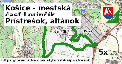 Prístrešok, altánok, Košice - mestská časť Lorinčík