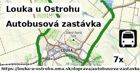 autobusová zastávka v Louka u Ostrohu