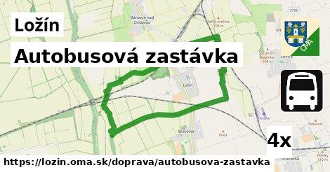 Autobusová zastávka, Ložín