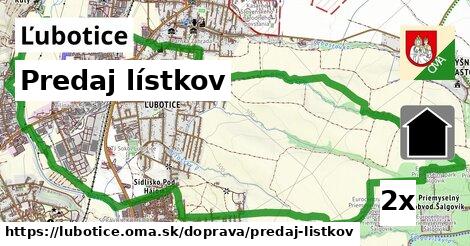 Predaj lístkov, Ľubotice