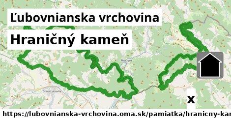 Hraničný kameň, Ľubovnianska vrchovina