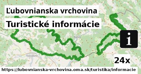 Turistické informácie, Ľubovnianska vrchovina