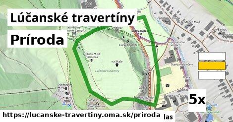 príroda v Lúčanské travertíny