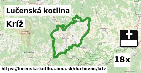 Kríž, Lučenská kotlina