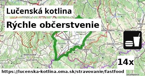 Rýchle občerstvenie, Lučenská kotlina