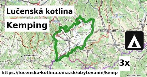 Kemping, Lučenská kotlina