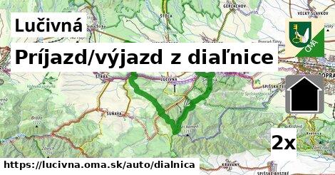 Príjazd/výjazd z diaľnice, Lučivná