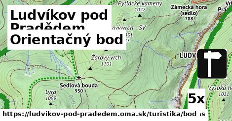 orientačný bod v Ludvíkov pod Pradědem