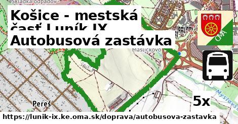 Autobusová zastávka, Košice - mestská časť Luník IX