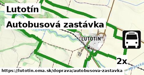 autobusová zastávka v Lutotín