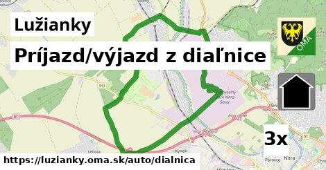 Príjazd/výjazd z diaľnice, Lužianky