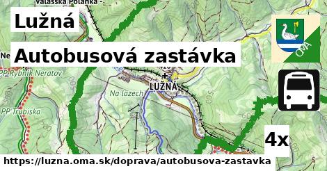 autobusová zastávka v Lužná