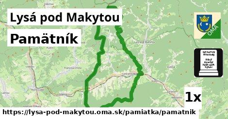 Pamätník, Lysá pod Makytou