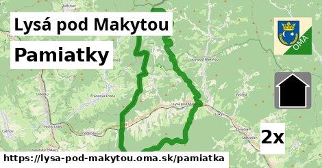 pamiatky v Lysá pod Makytou