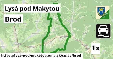 Brod, Lysá pod Makytou