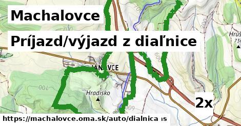 Príjazd/výjazd z diaľnice, Machalovce