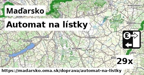 Automat na lístky, Maďarsko