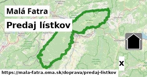 Predaj lístkov, Malá Fatra