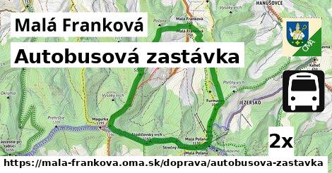 Autobusová zastávka, Malá Franková