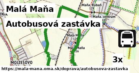 Autobusová zastávka, Malá Maňa