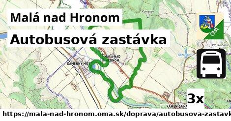 Autobusová zastávka, Malá nad Hronom