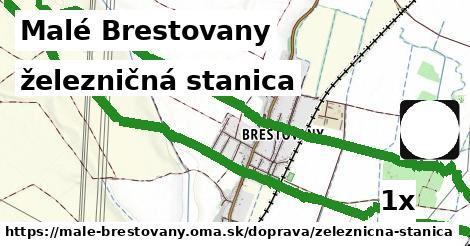 železničná stanica, Malé Brestovany