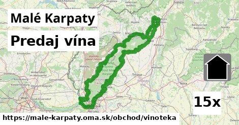 Predaj vína, Malé Karpaty