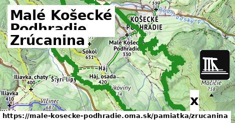 Zrúcanina, Malé Košecké Podhradie