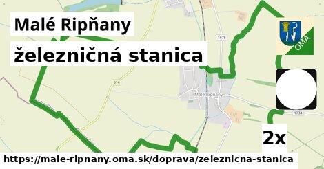 železničná stanica, Malé Ripňany