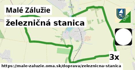 železničná stanica, Malé Zálužie