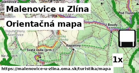 Orientačná mapa, Malenovice u Zlína