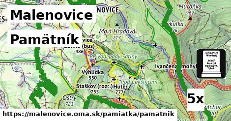 Pamätník, Malenovice