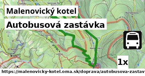 Autobusová zastávka, Malenovický kotel